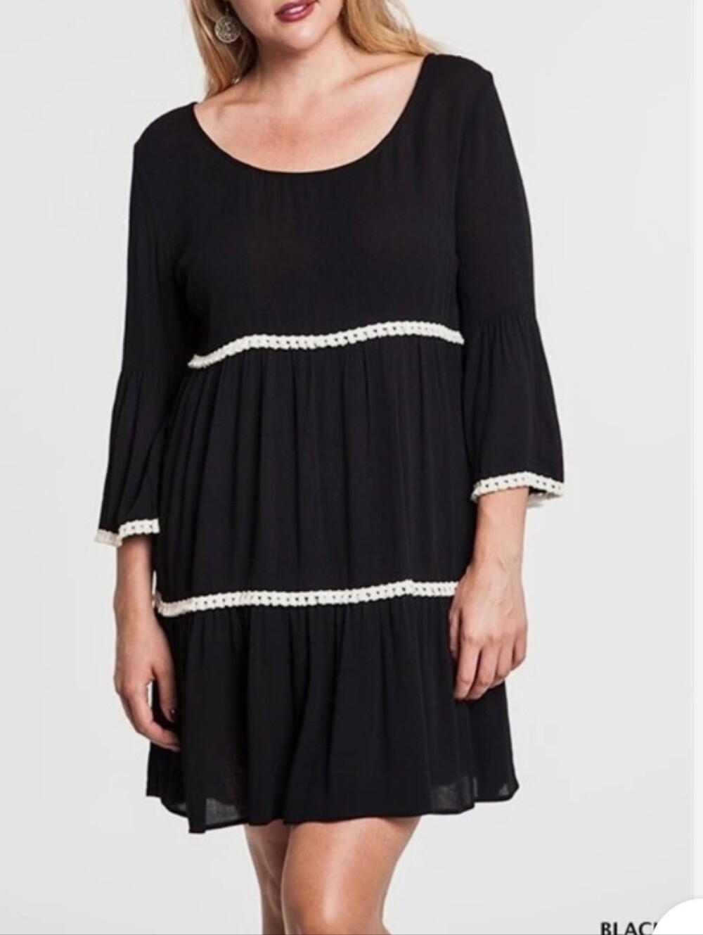 NWOT Umgee Bell Sleeved Tiered Ruffle Dress Size 2xl